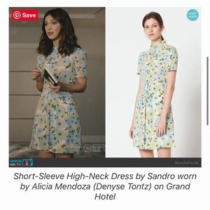 Sandro Floral Silk Dress - Size 36